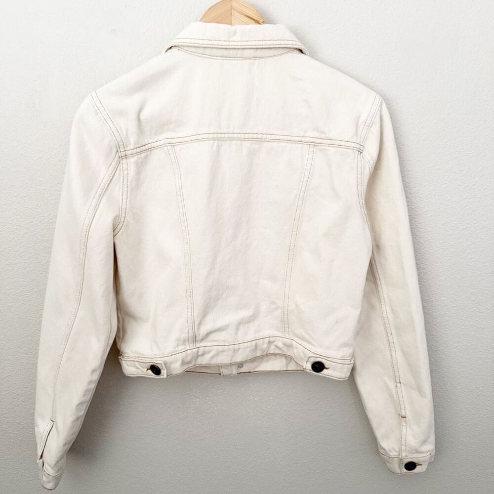 BDG x URBAN OUTFITTERS | Ivory Cream Ecru Jean Western Denim Jacket | Small - Picture 8 of 10